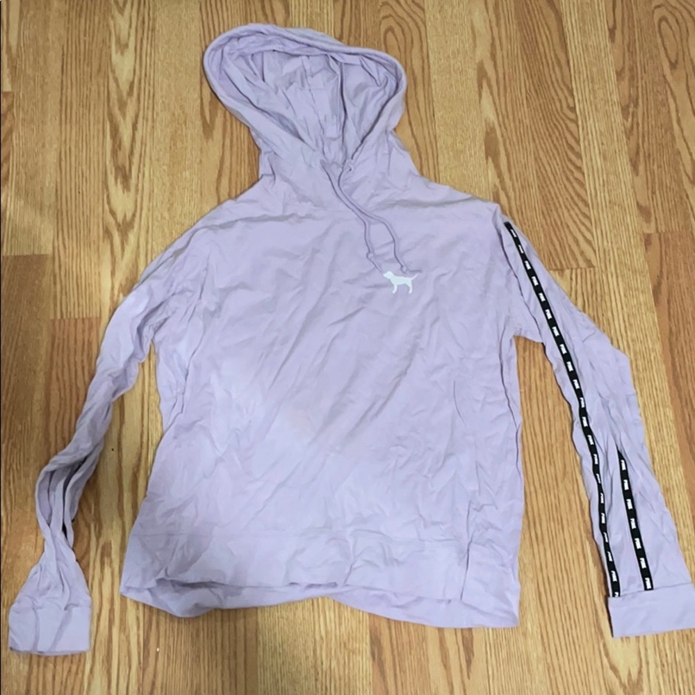 Pink brand purple sweatshirt with hood